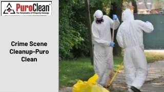 Crime Scene Cleanup-Puro Clean