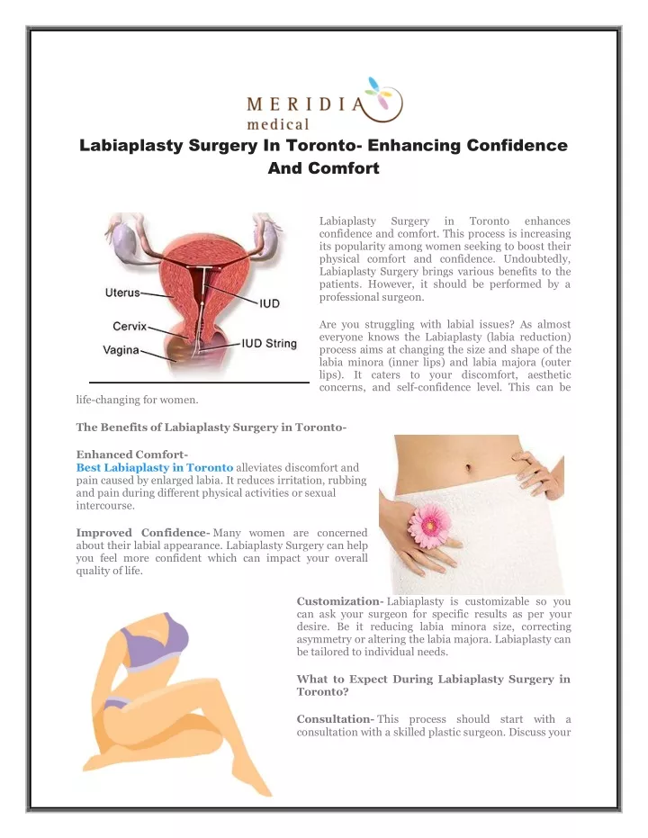 labiaplasty surgery in toronto enhancing