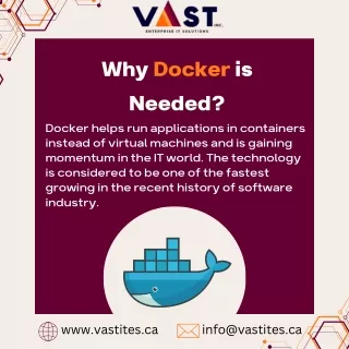 Why Docker is Needed Infographic Post - VaST ITES INC.
