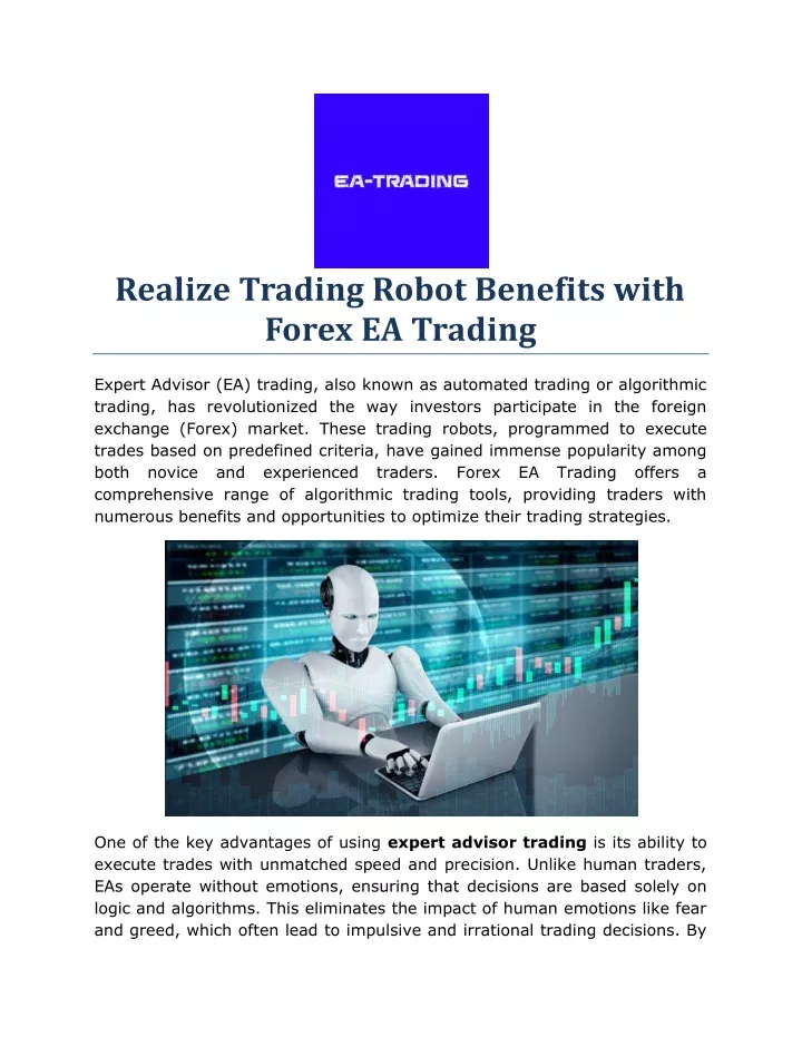 realize trading robot benefits with forex