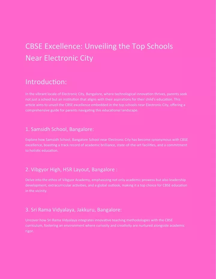 cbse excellence unveiling the top schools near
