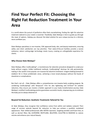 Choosing the Right Fat Reduction Treatment in Your Area.docx