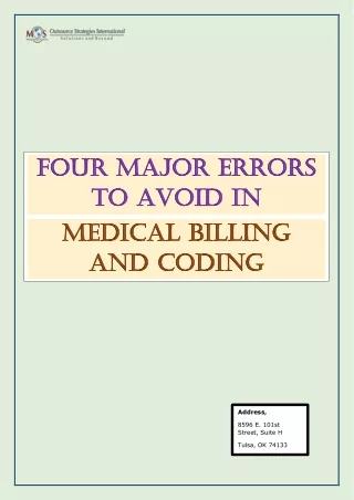 Four Major Errors to Avoid In Medical Billing and Coding