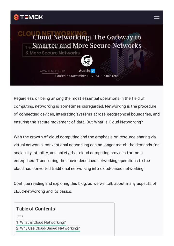 cloud networking the gateway to smarter and more