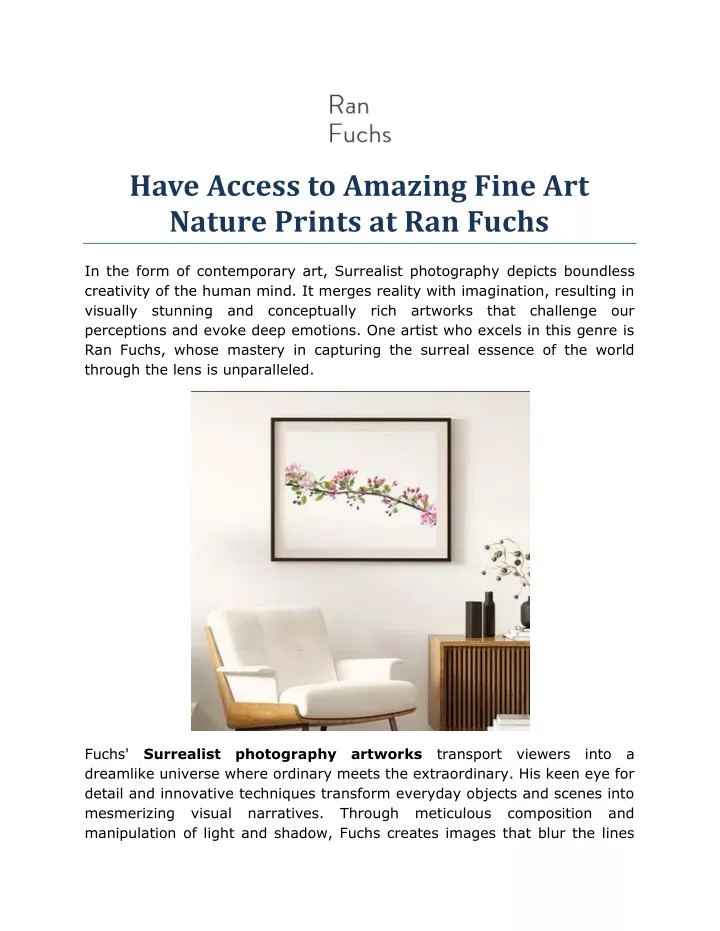 have access to amazing fine art nature prints