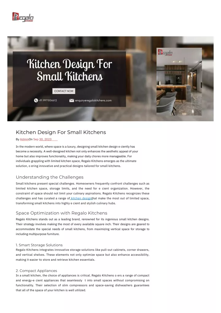 kitchen design for small kitchens