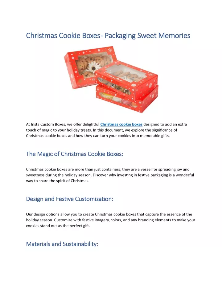 christmas cookie boxes christmas cookie boxes