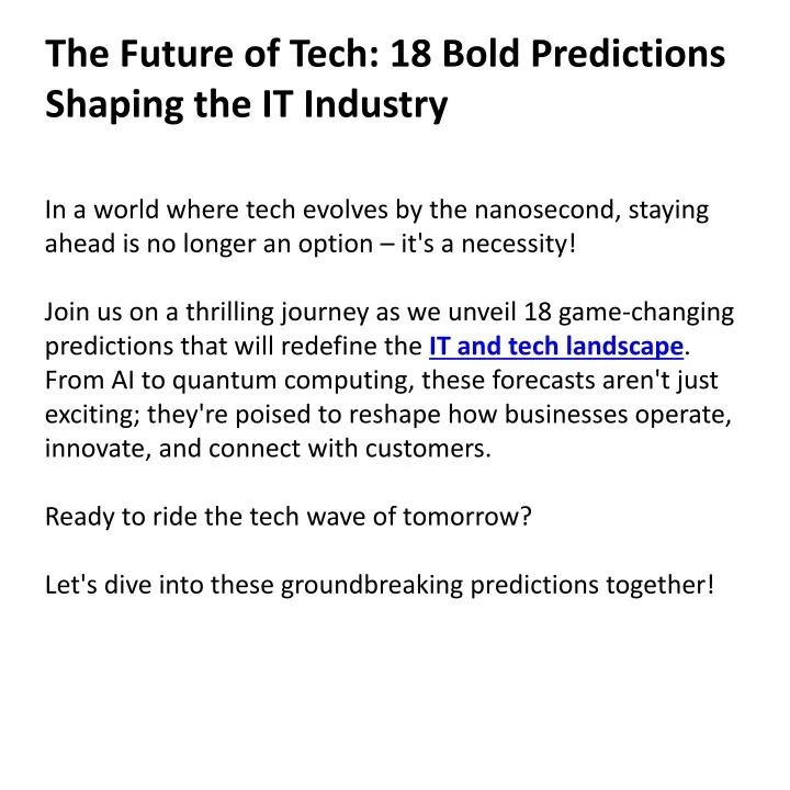 the future of tech 18 bold predictions shaping
