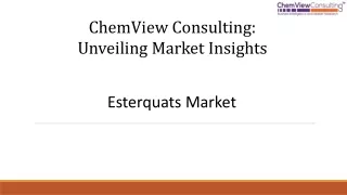 Esterquats Market Analysis, Outlook, Demand and Forecast to 2033