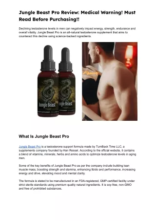 Jungle Beast Pro Review_ Medical Warning! Must Read Before Purchasing!! (1)