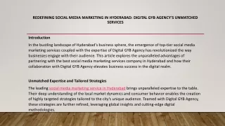 redefining social media marketing in hyderabad digital gyb agency s unmatched services
