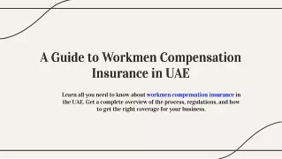 Understanding Workmen Compensation Insurance in the UAE: A Comprehensive Guide