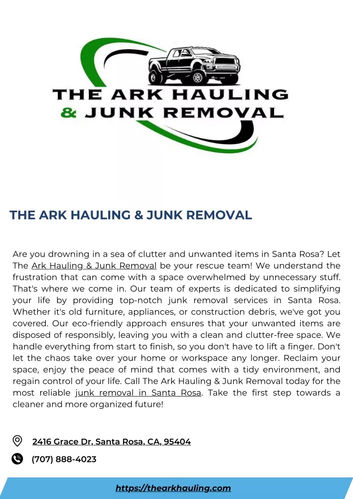 the ark hauling junk removal