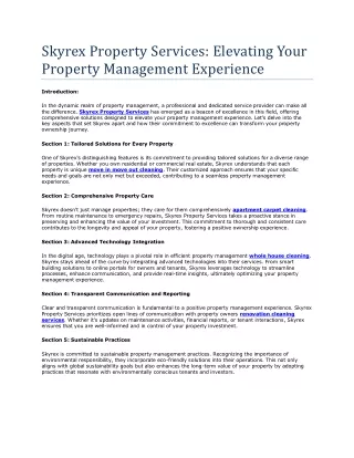 Skyrex Property Services