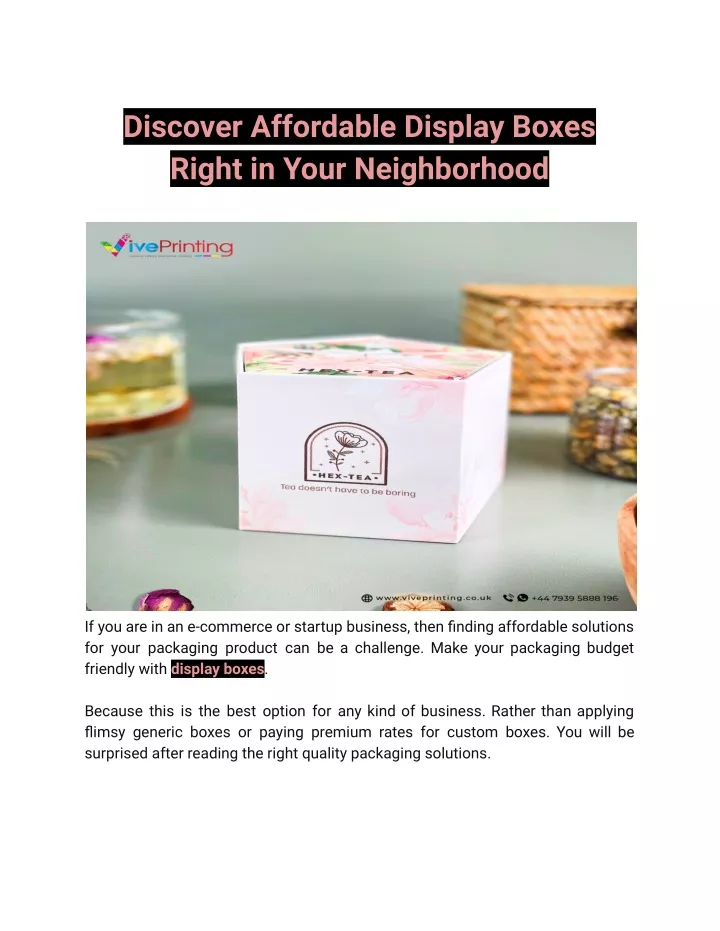 discover affordable display boxes right in your