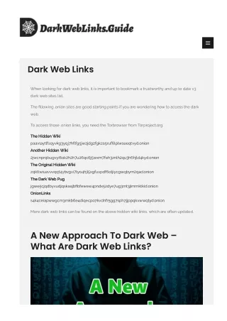 dark web links