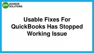 usable fixes for quickbooks has stopped working