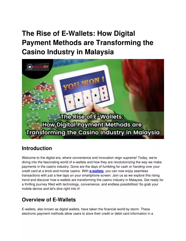 the rise of e wallets how digital payment methods