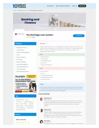 The Nortridge Loan System