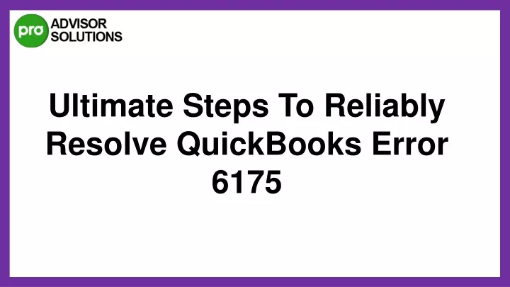 ultimate steps to reliably resolve quickbooks