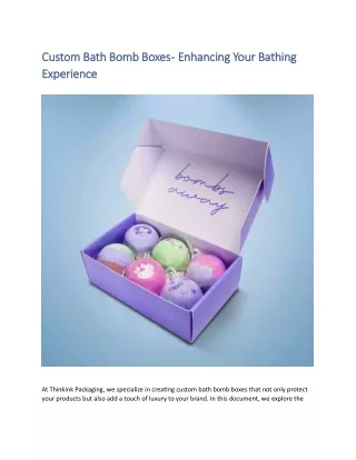 Custom Bath Bomb Boxes