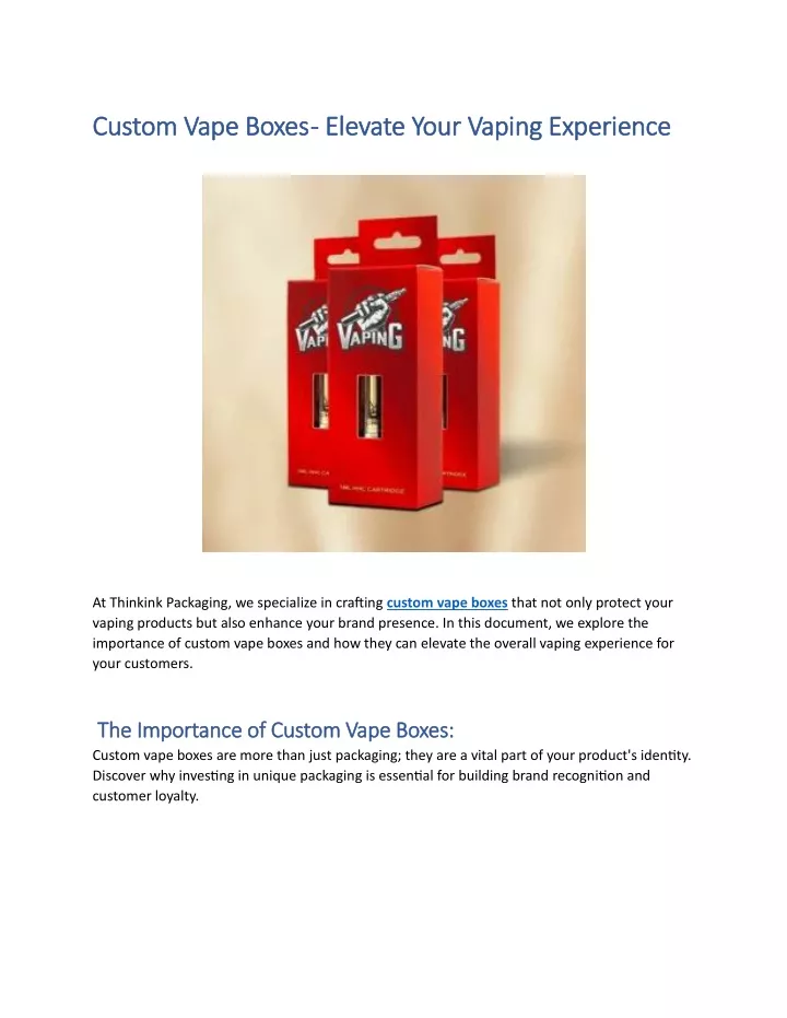 custom vape boxes custom vape boxes elevate your