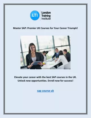 Master SAP: Premier UK Courses for Your Career Triumph!