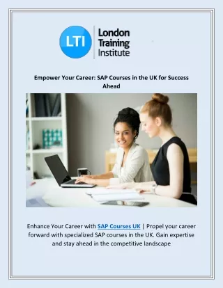 Empower Your Career: SAP Courses in the UK for Success Ahead