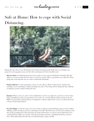 Safe at Home How to cope with Social Distancing (1)