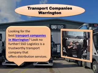 Transport Companies Warrington