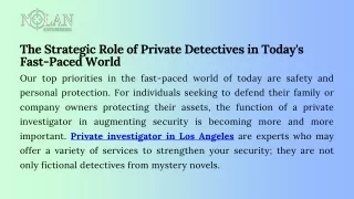 Securing Tomorrow The Evolving Role of Private Investigators