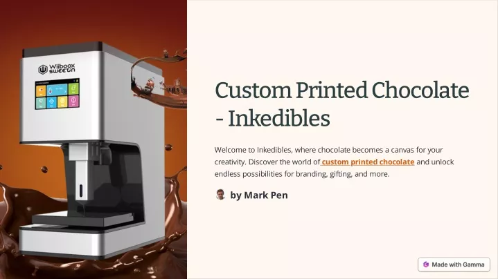 custom printed chocolate inkedibles