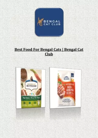 Best Food For Bengal Cats | Bengal Cat Club