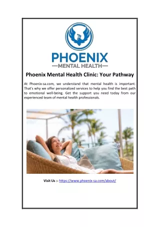 Phoenix Mental Health Clinic: Your Pathway