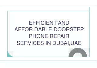 Doorstep Phone Repair Service In Dubai