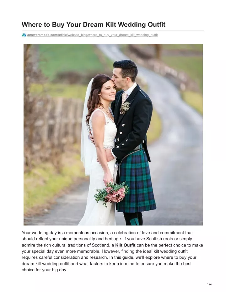where to buy your dream kilt wedding outfit