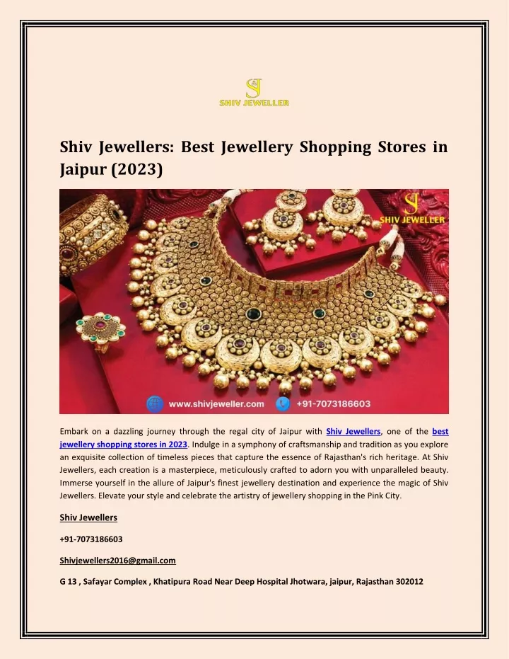 shiv jewellers best jewellery shopping stores