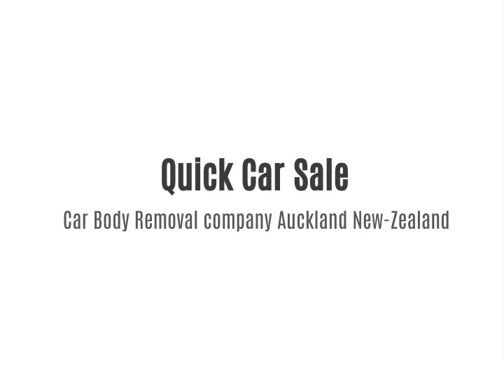 quick car sale
