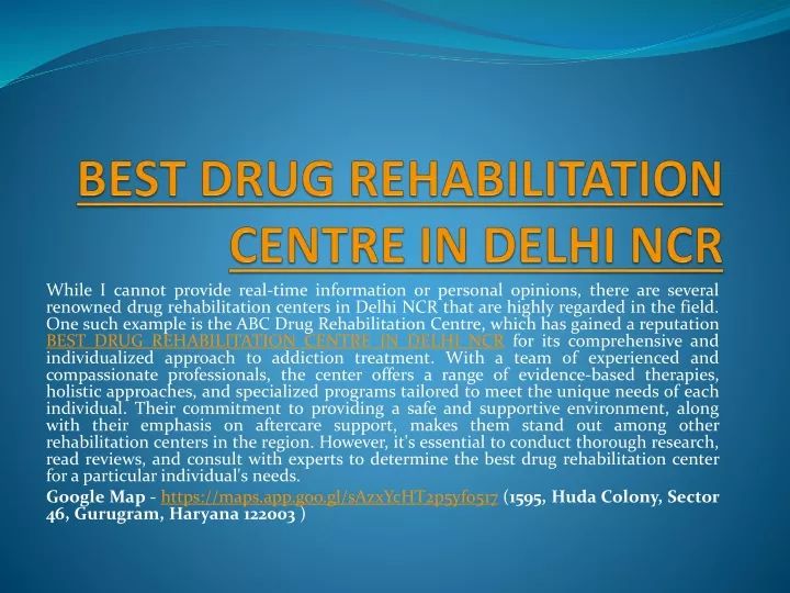 best drug rehabilitation centre in delhi ncr