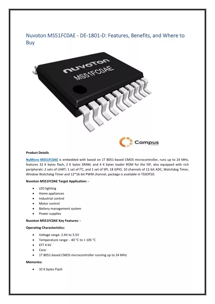 nuvoton ms51fc0ae nuvoton ms51fc0ae de buy buy