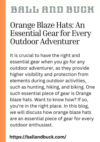 Ignite Style with Orange Blaze Hats Stand Out in Every Crowd