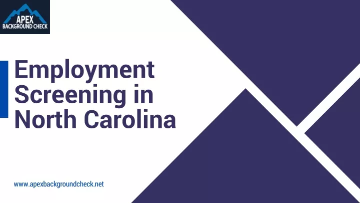 employment screening in north carolina