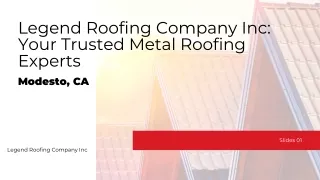 Your Trusted Metal Roofing Experts | Legend Roofing