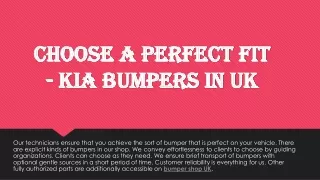 choose a perfect fit kia bumpers in uk