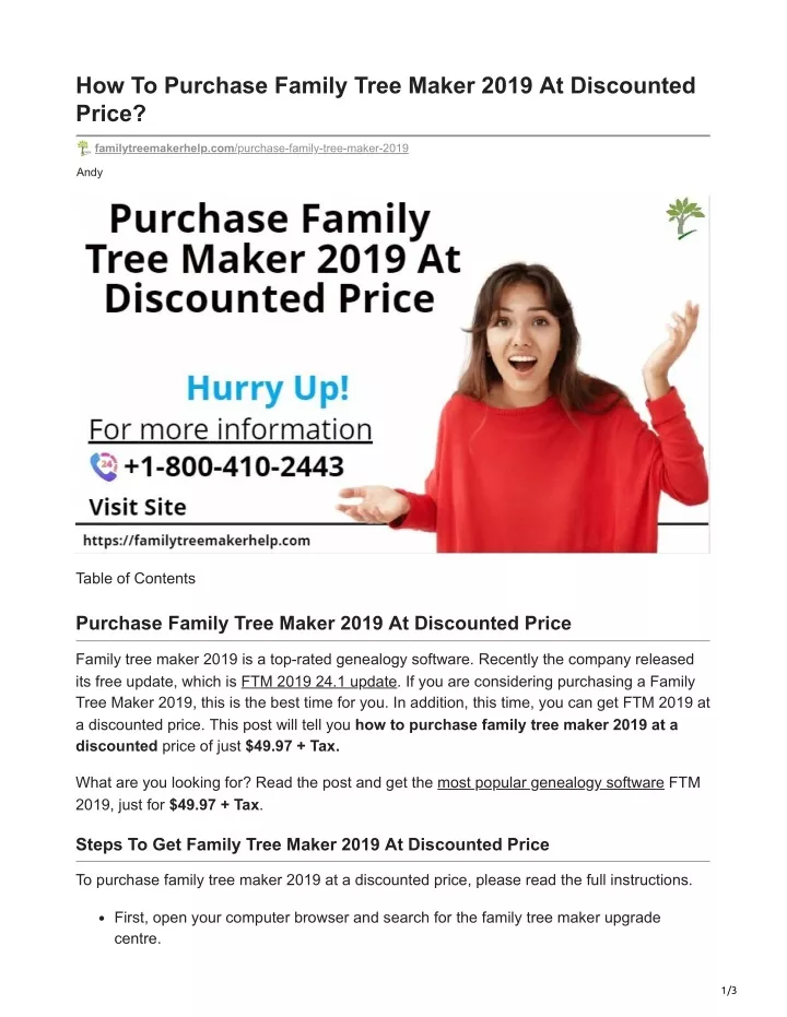 how to purchase family tree maker 2019