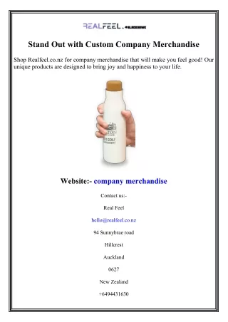 stand out with custom company merchandise