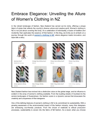 Embrace Elegance_ Unveiling the Allure of Women's Clothing in NZ