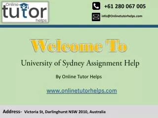 University of Sydney Assignment Help