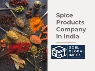 Spice Products Company in India