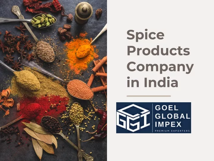 spice products company in india